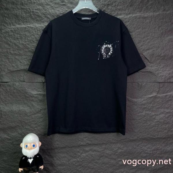 話題沸騰 円高還元Sale 流行の最前線偽物 ブランド 激安半袖TシャツCHROME HEARTS 5 