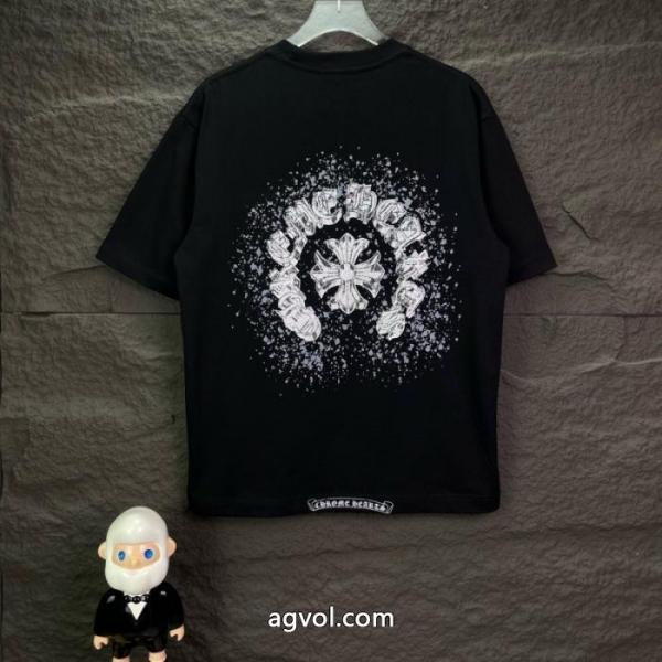 半袖TシャツCHROME HEARTS清涼感 高品質で綺麗 上品な光沢感ブランド 激安 5 