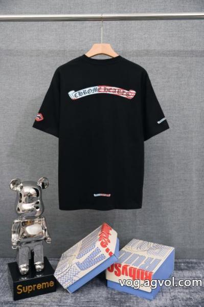 視線を集めて 大人の色味  新作日本未入荷半袖TシャツCHROME HEARTSコピー ブランド 販売 0 