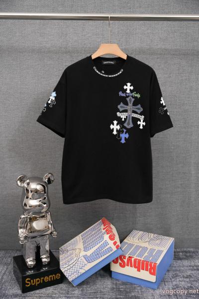 偽物 ブランド 販売オシャレ度アップ 高級感が溢れた サラサラの着心地半袖TシャツCHROME HEARTS 0