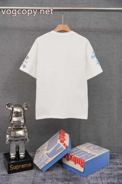偽物 ブランド 販売オシャレ度アップ 高級感が溢れた サラサラの着心地半袖TシャツCHROME HEARTS 5
