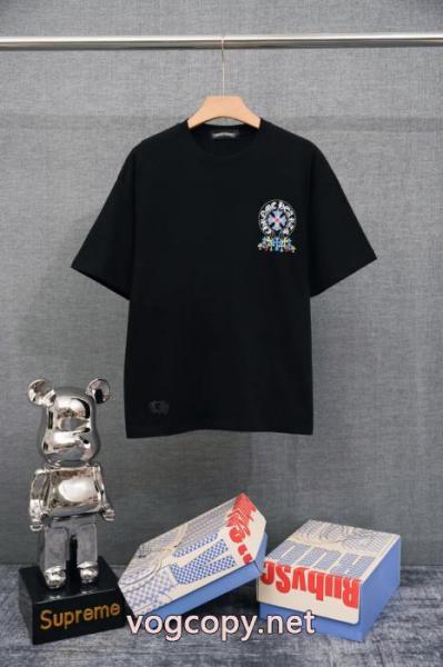 2026最新コラボ完売間近 通気性が良い 雑誌掲載偽物 ブランド ショップ半袖Tシャツクロムハーツ 5 