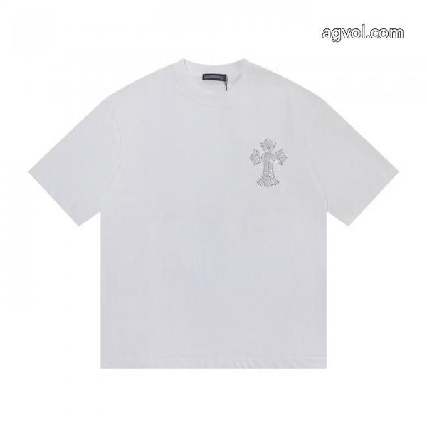 ブランド レプリカCHROME HEARTS在庫数限定 たくさん歩く日にも大活躍 韓国ファッション半袖Tシャツ 5 