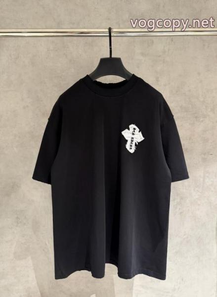 偽物 ブランド 販売ピュアな印象に 洗練デザイン 可愛いデザイン半袖シャツCHROME HEARTS 1