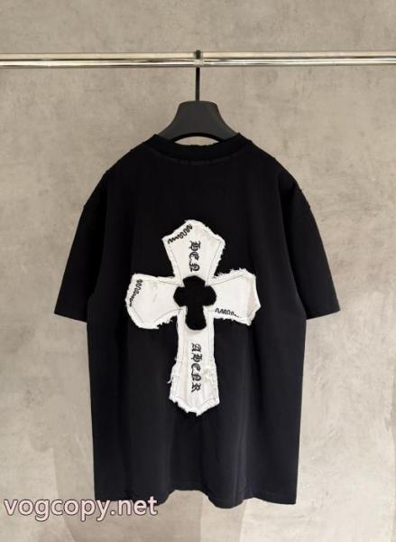 偽物 ブランド 販売ピュアな印象に 洗練デザイン 可愛いデザイン半袖シャツCHROME HEARTS 2