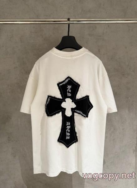 偽物 ブランド 販売ピュアな印象に 洗練デザイン 可愛いデザイン半袖シャツCHROME HEARTS 4