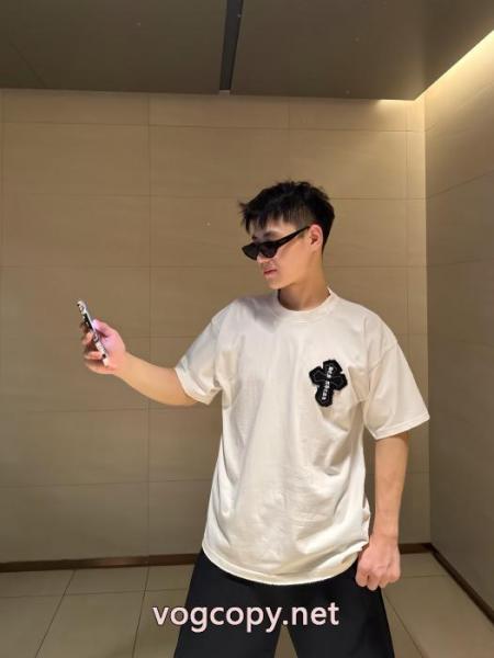 偽物 ブランド 販売ピュアな印象に 洗練デザイン 可愛いデザイン半袖シャツCHROME HEARTS 5