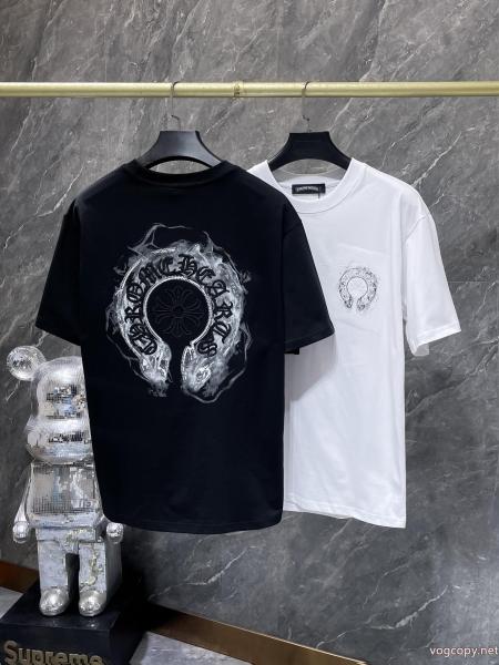 最新トレンドファッション新着 驚きの破格値新品 女らしい半袖TシャツCHROME HEARTSブランド コピー 激安 0 