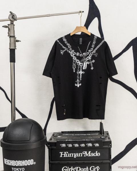 着こなし自在 魅力的 魅力的半袖TシャツCHROME HEARTSブランド コピー 品 0 