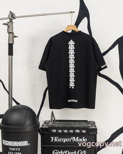 半袖Tシャツ天然着色 ギフト最適期間限定 お洒落な印象にCHROME HEARTS偽物 ブランド 5 