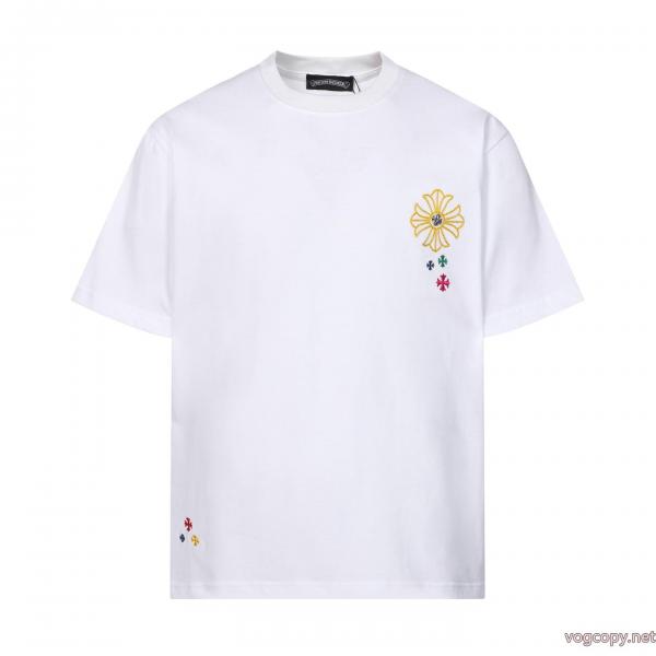 上品キレイ VIPセールで奇跡 透け感優しいブランド アクセサリー 激安半袖TシャツCHROME HEARTS 0