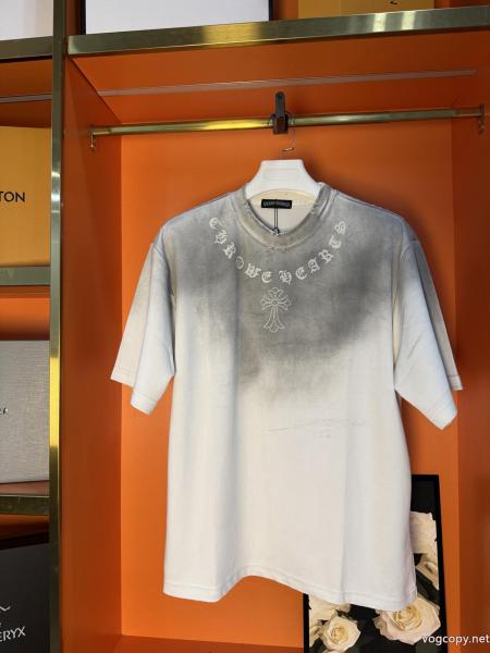 ブランド レプリカTOPセラー賞 首胸ロゴ 2026激安セール最高峰半袖TシャツCHROME HEARTS 0 