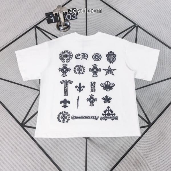 ブランド 偽物今年流行 期間限定セール デザイン性の高いCHROME HEARTS半袖Tシャツ 5 