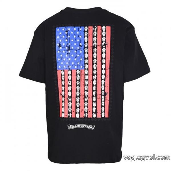新しいスタイル 風通しの良いフレア 流行っている半袖Tシャツコピー ブランド 優良CHROME HEARTS 0