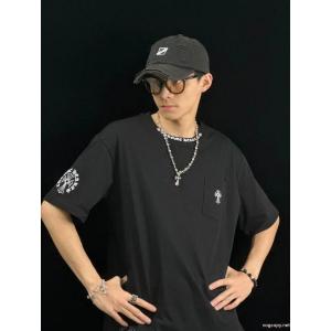 コピー ブランド 通販個性的なデザイン  NEW　新作  2026らしい華やか半袖TシャツCHROME HEARTS