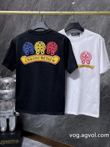 クロムハーツブランド アクセサリー 激安セレブ風 高級素材 人気定番半袖Tシャツ 0