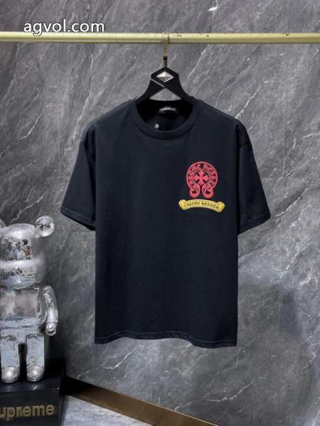 クロムハーツブランド アクセサリー 激安セレブ風 高級素材 人気定番半袖Tシャツ 5