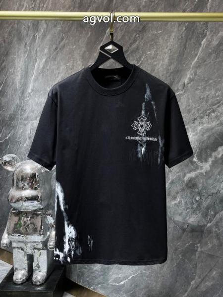 激安 通販 専門ロゴが素敵 上品スタイル 新作売切れ続出半袖TシャツCHROME HEARTS 4