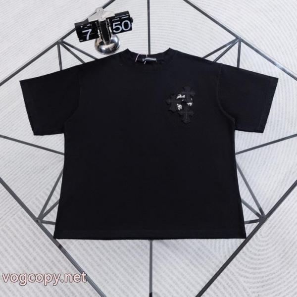 欧米韓流/雑誌  夏大人気のアイテム 人気商品は即品切れ半袖TシャツCHROME HEARTSコピー 品 ブランド 5 
