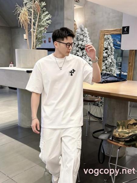 オシャレな雰囲気 夏季超人気アイテム 爆買い大得価防热ブランド スーパー コピー 優良店CHROME HEARTS半袖Tシャツ 5 
