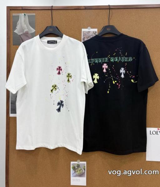 素敵な商品 激安大低価 新価格で登場CHROME HEARTSブランド コピー バック半袖Tシャツ 0 