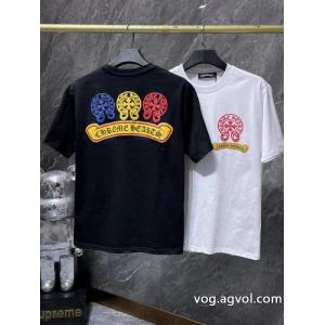 クロムハーツブランド アクセサリー 激安セレブ風  高級素材 人気定番半袖Tシャツ