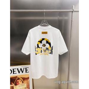 大人気ストリート お勧め 少数入荷偽 ブランド半袖TシャツLOUIS VUITTON