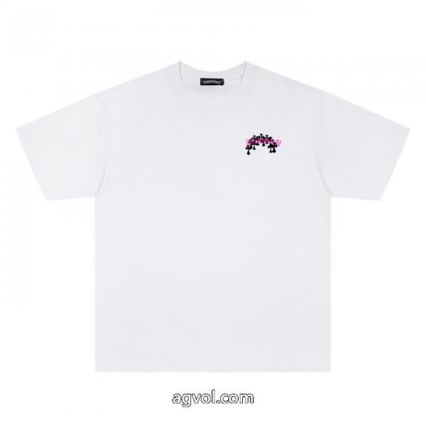 偽物 ブランド半袖TシャツCHROME HEARTSストリート系 やっぱり欲しい即発送 2026最新入荷 2