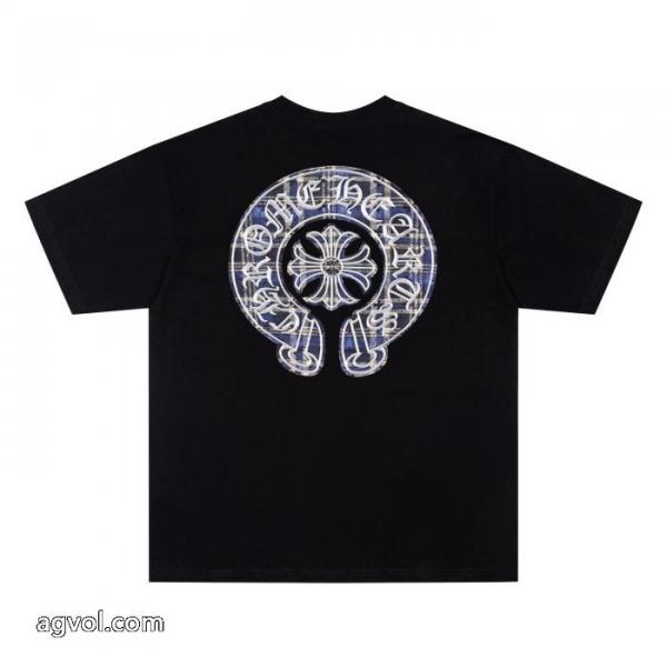 夏春物先行発売 26-26AW 即発送OKCHROME HEARTS半袖Tシャツブランド 激安 5
