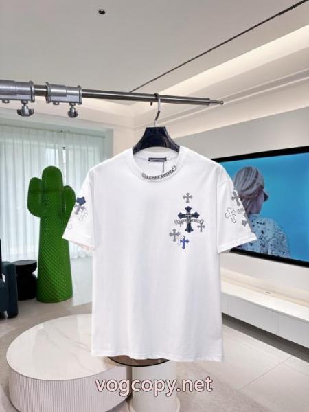 ブランド 品 スーパー コピー保温力に優れた 最高級品質 韓国ファッションCHROME HEARTS半袖Tシャツ 6 
