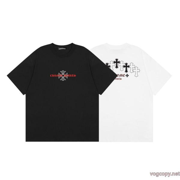 偽 ブランド 通販夏春物先行発売 長く愛用できる 格好いいCHROME HEARTS半袖Tシャツ 0