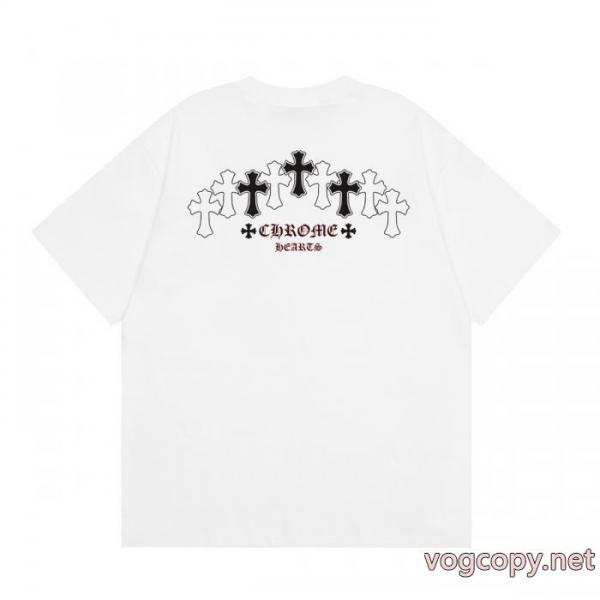 偽 ブランド 通販夏春物先行発売 長く愛用できる 格好いいCHROME HEARTS半袖Tシャツ 3