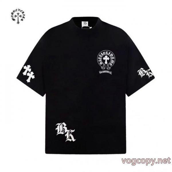ブランド レプリカ完売人気 大胆なカジュアルダウン 最旬のスタイル半袖TシャツCHROME HEARTS 1
