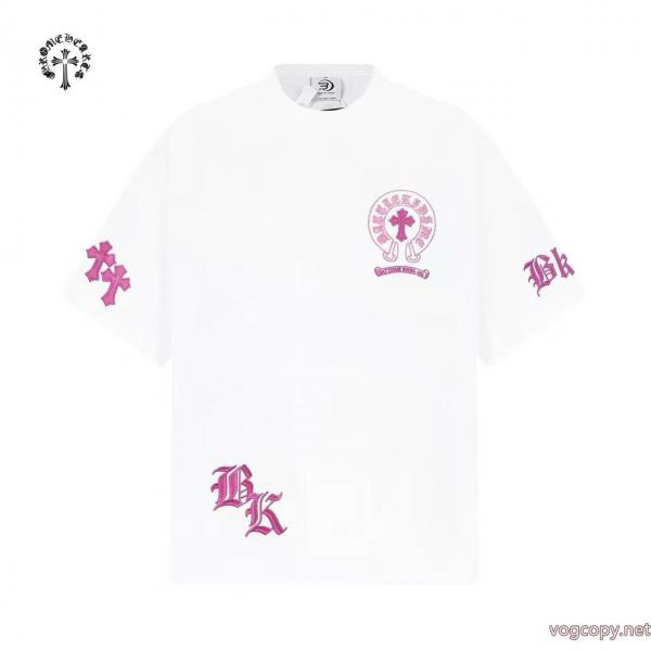 ブランド レプリカ完売人気 大胆なカジュアルダウン 最旬のスタイル半袖TシャツCHROME HEARTS 0