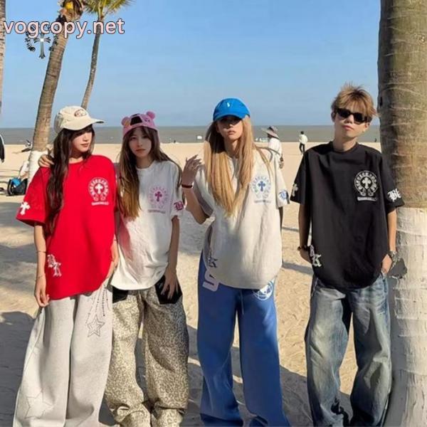 ブランド レプリカ完売人気 大胆なカジュアルダウン 最旬のスタイル半袖TシャツCHROME HEARTS 6