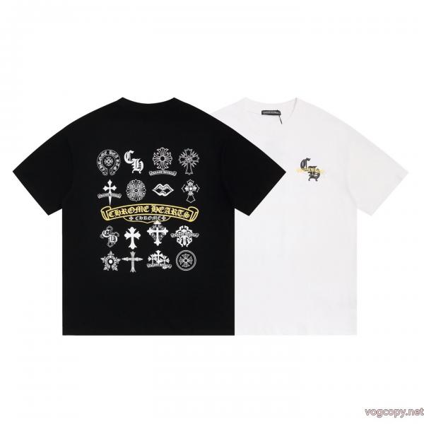 スーパー コピー海外セレブ愛用 普段使いに最適の大人スタイル 海外セレブ愛用半袖TシャツCHROME HEARTS 0