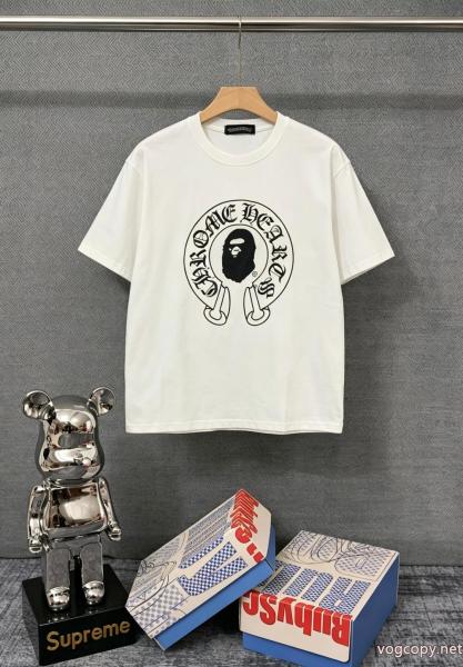 品質感 カジュアルに着こなし 日本未入荷偽物 ブランド 激安CHROME HEARTS半袖Tシャツ 0 