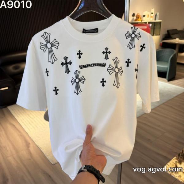 半袖TシャツCHROME HEARTSブランド コピー 販売透け感の持つ涼しげな印象 海外大人気アイテム 男女共用 0 