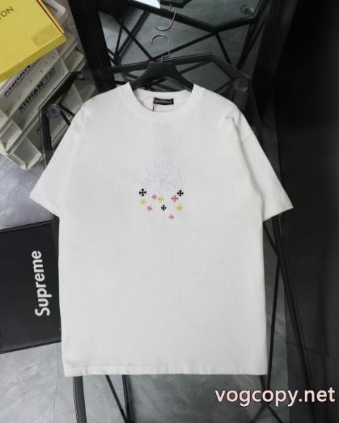 最新2026 お洒落 人気沸騰中!おしゃれ新品CHROME HEARTS半袖Tシャツブランド 偽物 通販 4