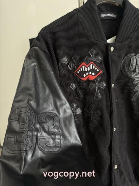 ブランド フェイクジャケット希少 国内即発送込 高級感あるCHROME HEARTS 3