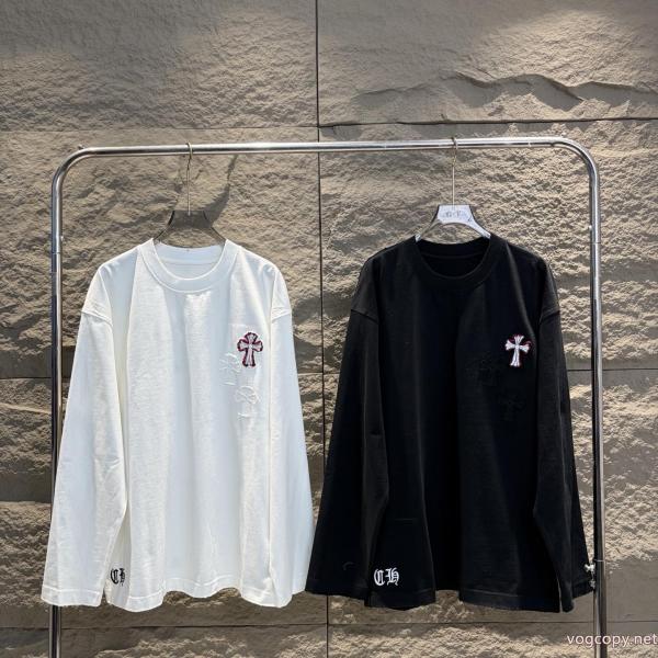 ブランド コピー 通販長袖TシャツCHROME HEARTS新作で希少 ストレッチ伸縮性 2026トレンド 0 