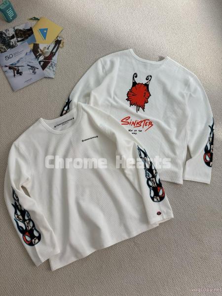 激安 通販 ブランド長袖Tシャツ格安新作 無性に欲しい 新季度CHROME HEARTS 0 
