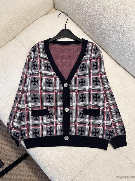CHROME HEARTS/クローハートジャカードニットカーディガンコート 0 