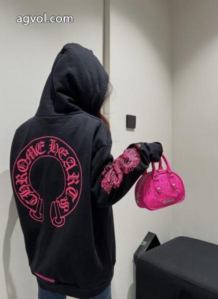 Chromehearts/クローハートクラシックロングブルーの馬蹄ファスナーカーディガンジャケットプリント帽パーカー男女同型 4