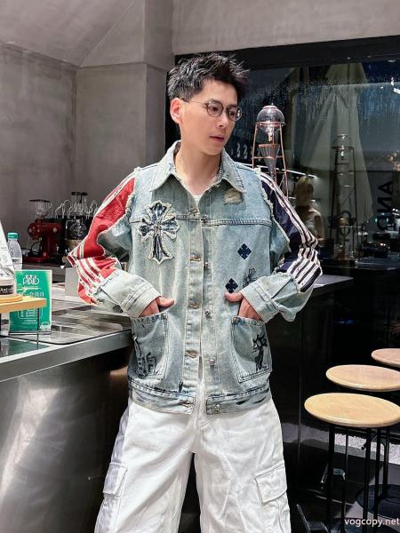 デニムコート創意デザイン 大人気ブランド 話題の新作到着CHROME HEARTSブランド 偽物 通販 0
