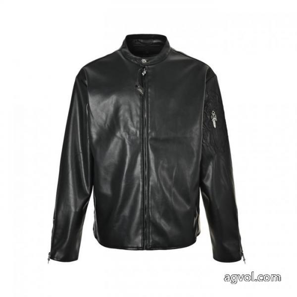 Chrome Hearts/クローハート26 ssスタンドカラー宝剣レザージャケット 5 