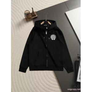 Chrome hearts chクローハート十字架馬蹄LOGO刺繍バリ細工ジッパー衛衣