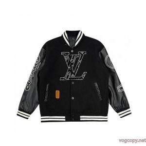 Louis Vuitton/ルイヴィトン連名NBAレザーパッチワークバスケットLOGOロゴ野球ウェアジャケット