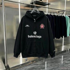 balenciagaチューリッヒ家2026 FW新作刺繍ファスナーカップルカジュアルカーディガン男女同型
